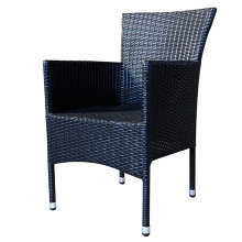 Hagestol Bangkok i metall og svart polyrotting - Sunlife